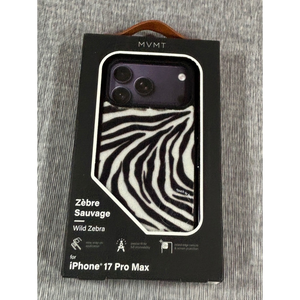 MVMT iPhone 17 Pro Max Phone Case Wild Zebra Animal Print New